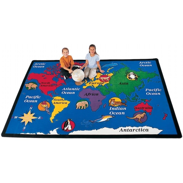 Carpets For Kids World Explorer 5.83 ft. x 8.33 ft. Rectangle Carpet 1500 - main